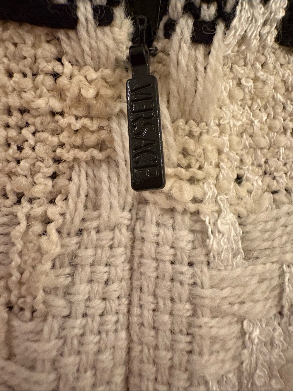 Versace Collection Black and White Tweed Mini Skirt - Picture 11 of 11